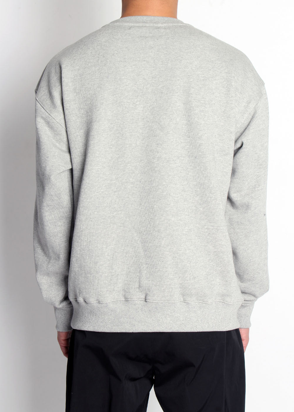 DOUBLE LAYERED SLIT SWEATSHIRT (GREY) - IRREGULAR STUDIO 이레귤러 - CAVA LIFE