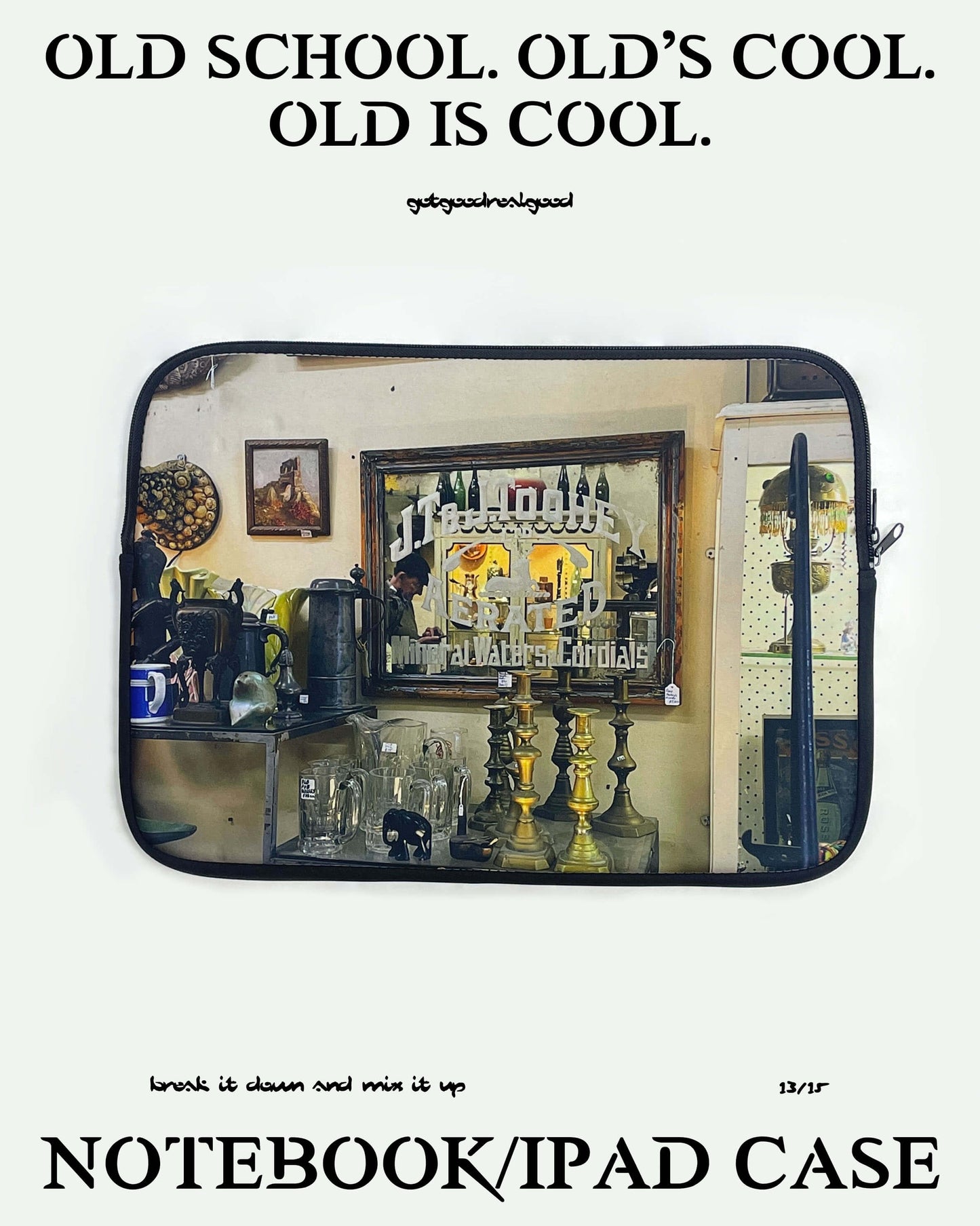 'Old is cool' Notebook/ ipad case 1 - gotgoodrealgood - CAVA LIFE