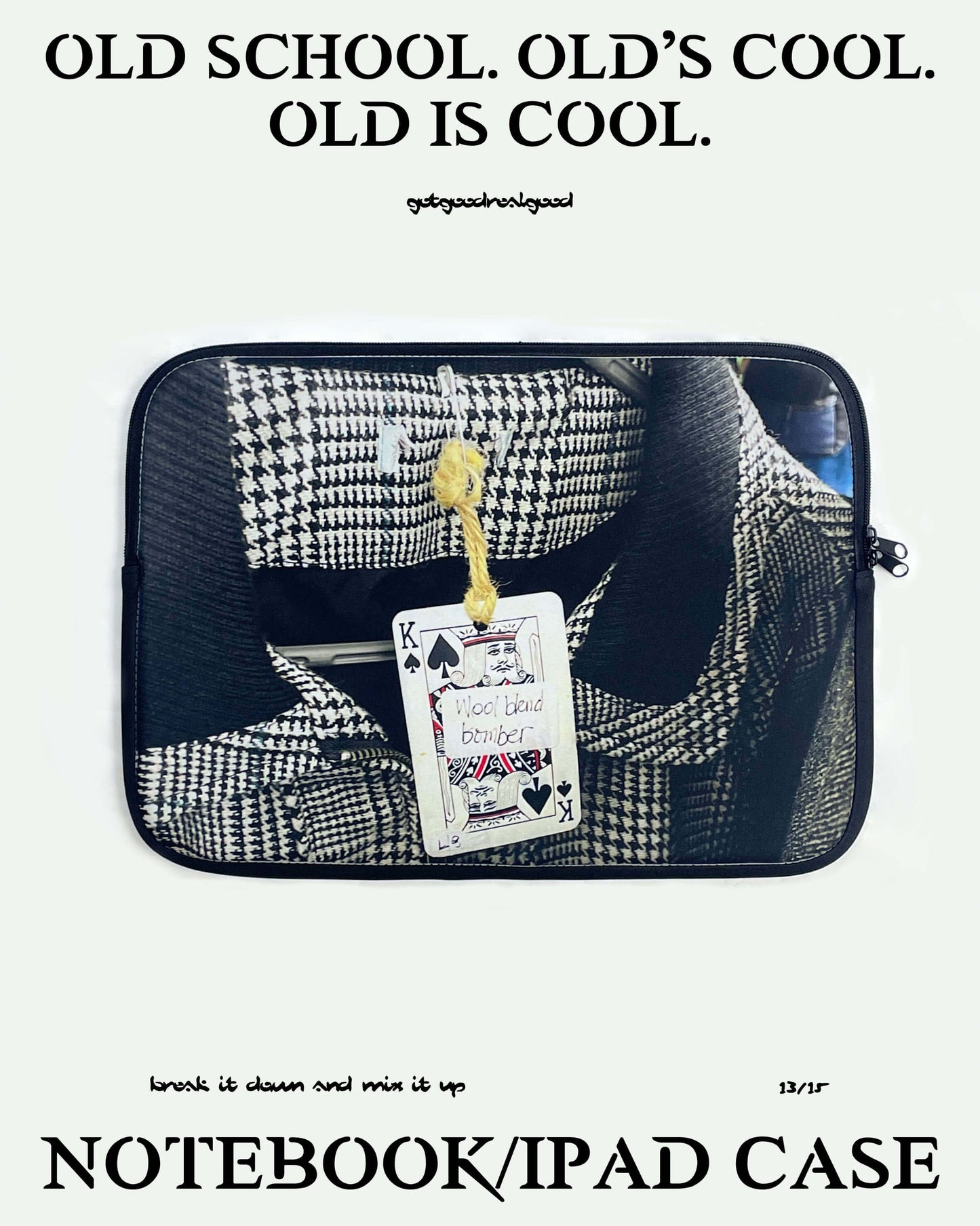 'Old is cool' Notebook/ ipad case 2 - gotgoodrealgood - CAVA LIFE