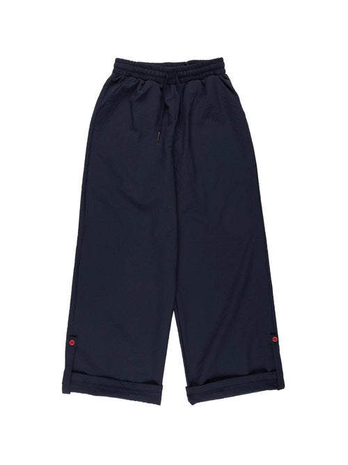 SEERSUCKER BUTTON PANTS (NAVY)