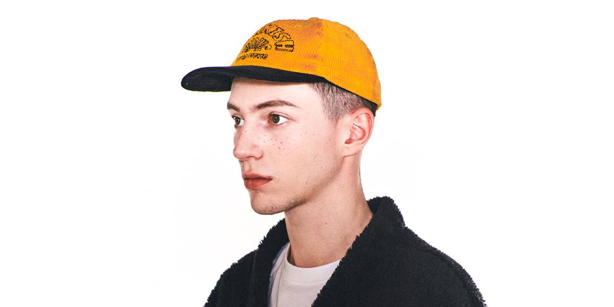 WEIRD SEMICIRCLE CORDUROY FLAT BRIM CAP