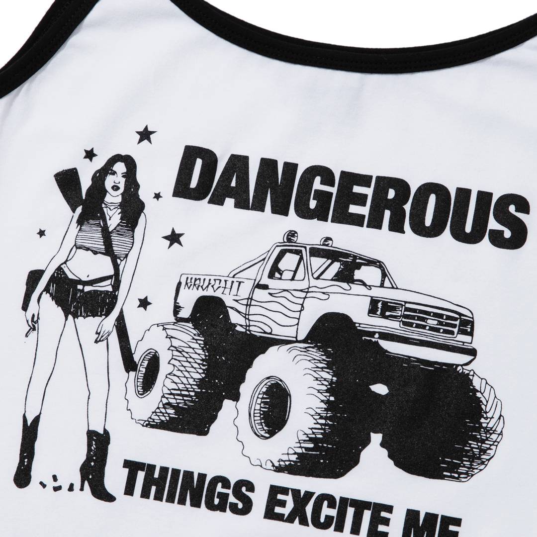 DANGEROUS CROP SLEEVELESS (WHITE)