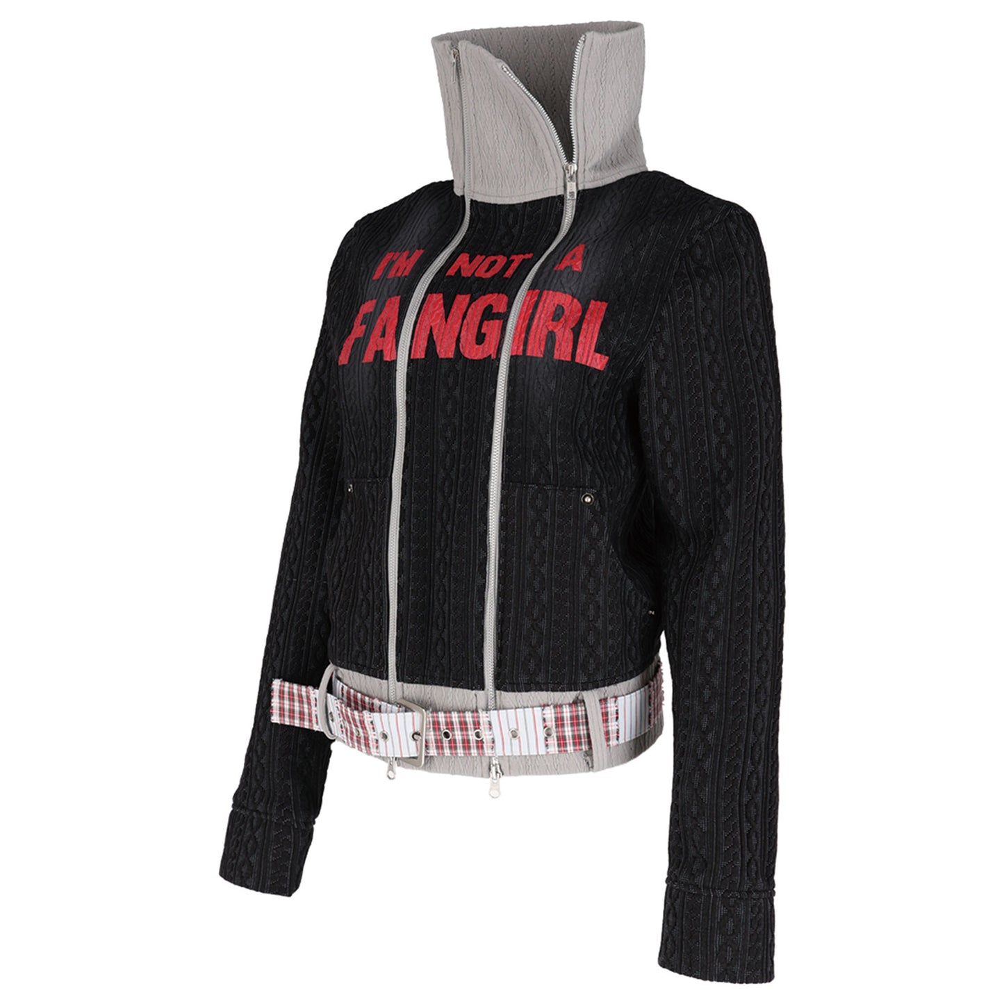 Not A Fangirl 2-Way Zip-Up Jacket