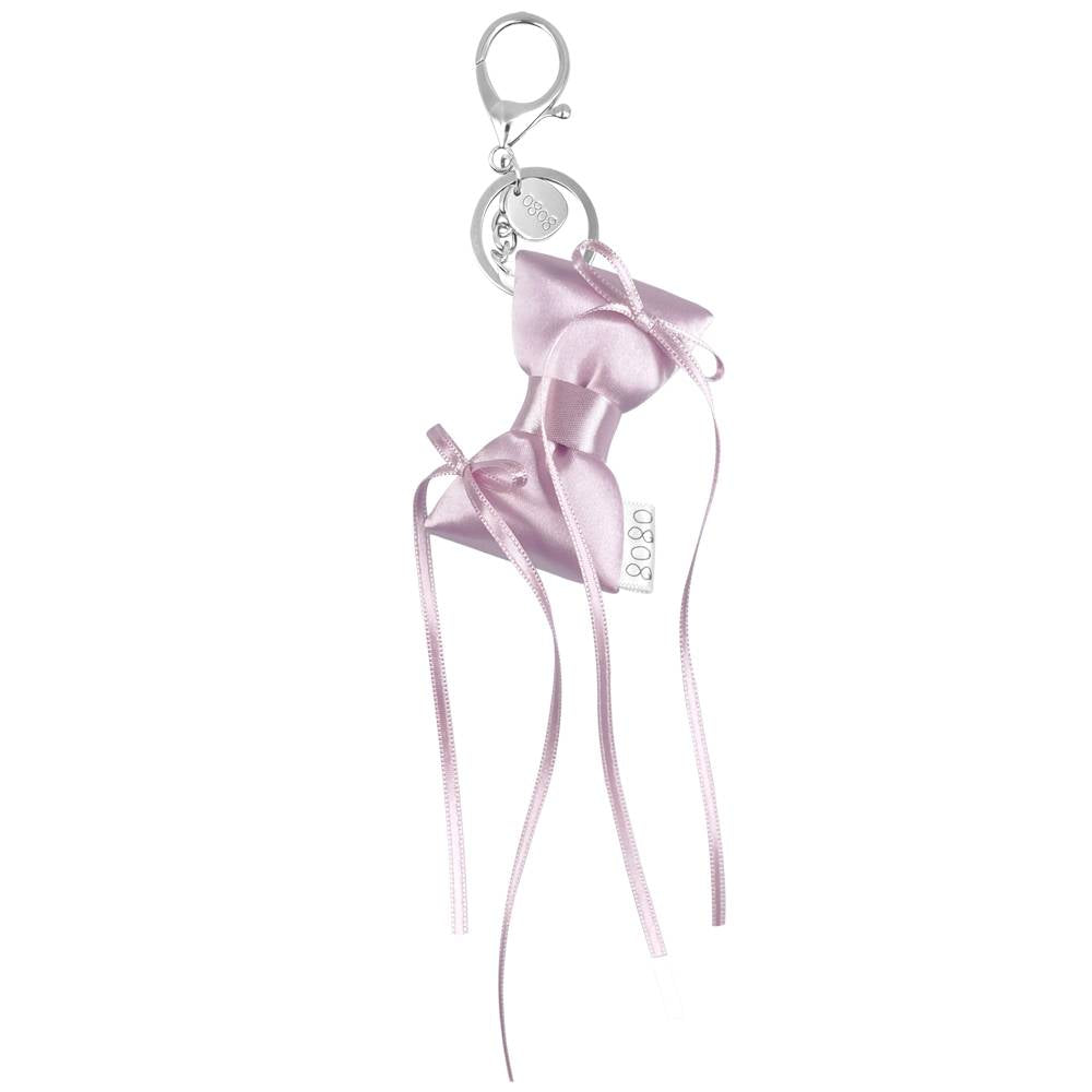 0808 ribbon keyring (y2k pink)