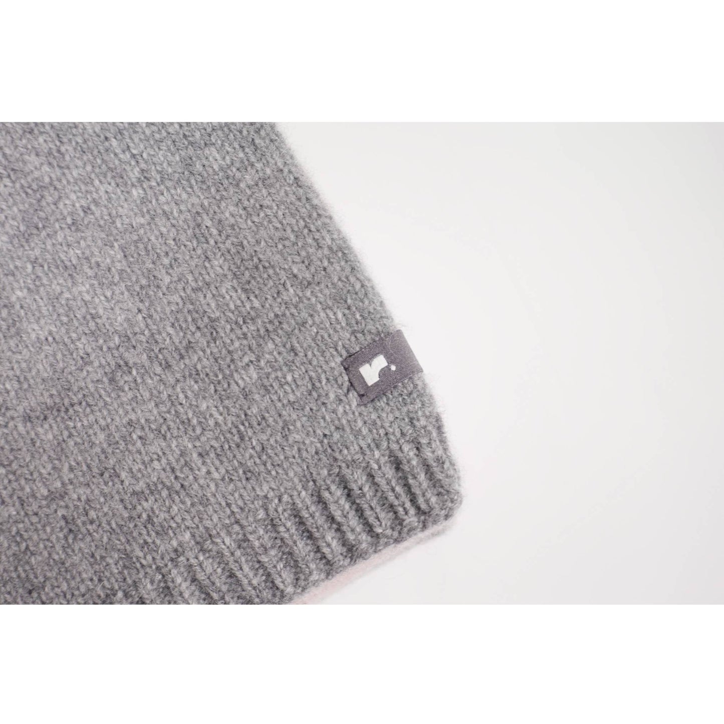 Wool 100% Stripe Muffler / Gray Pink