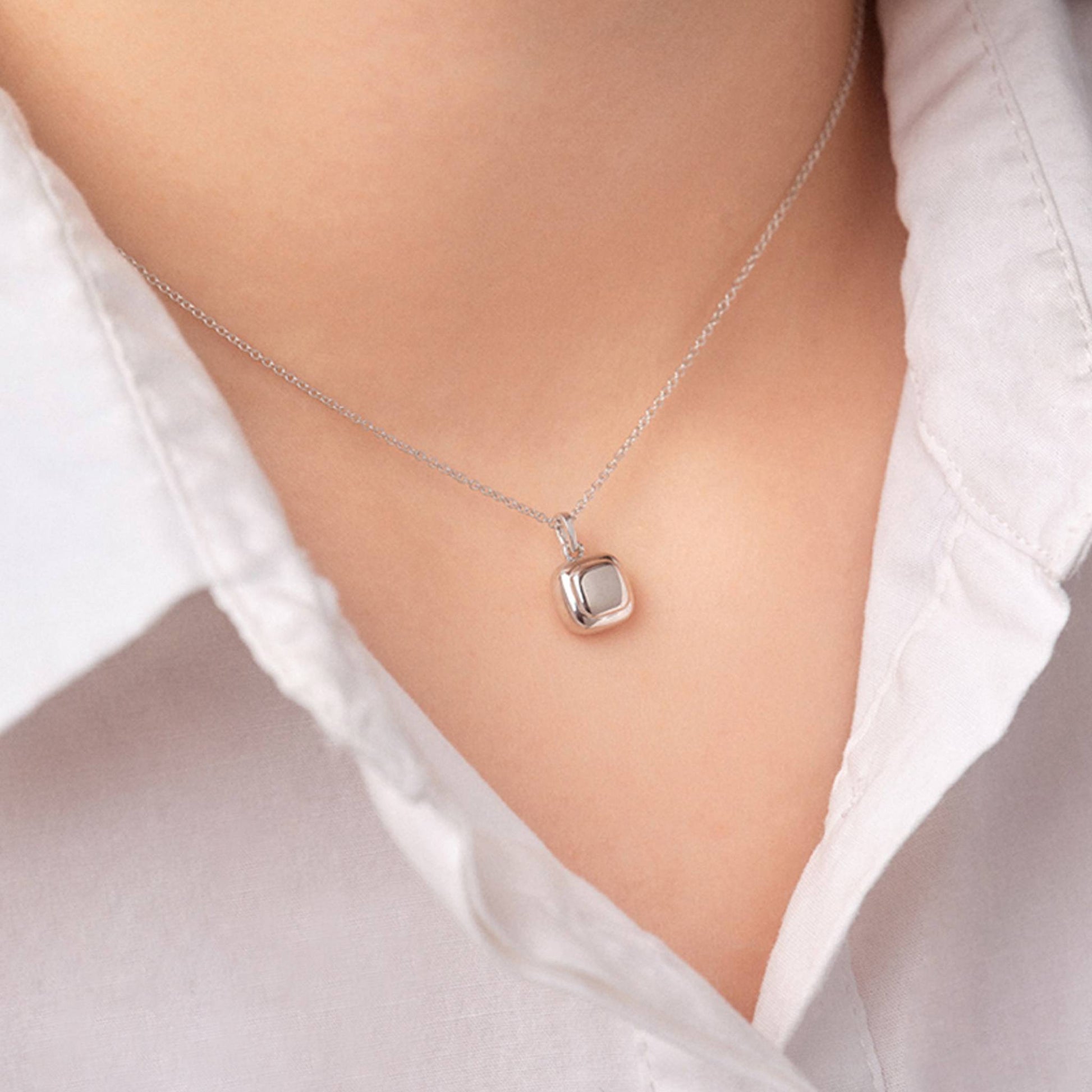 Double Square Pendant [Silver] - BENOIT 베누아 - CAVA LIFE