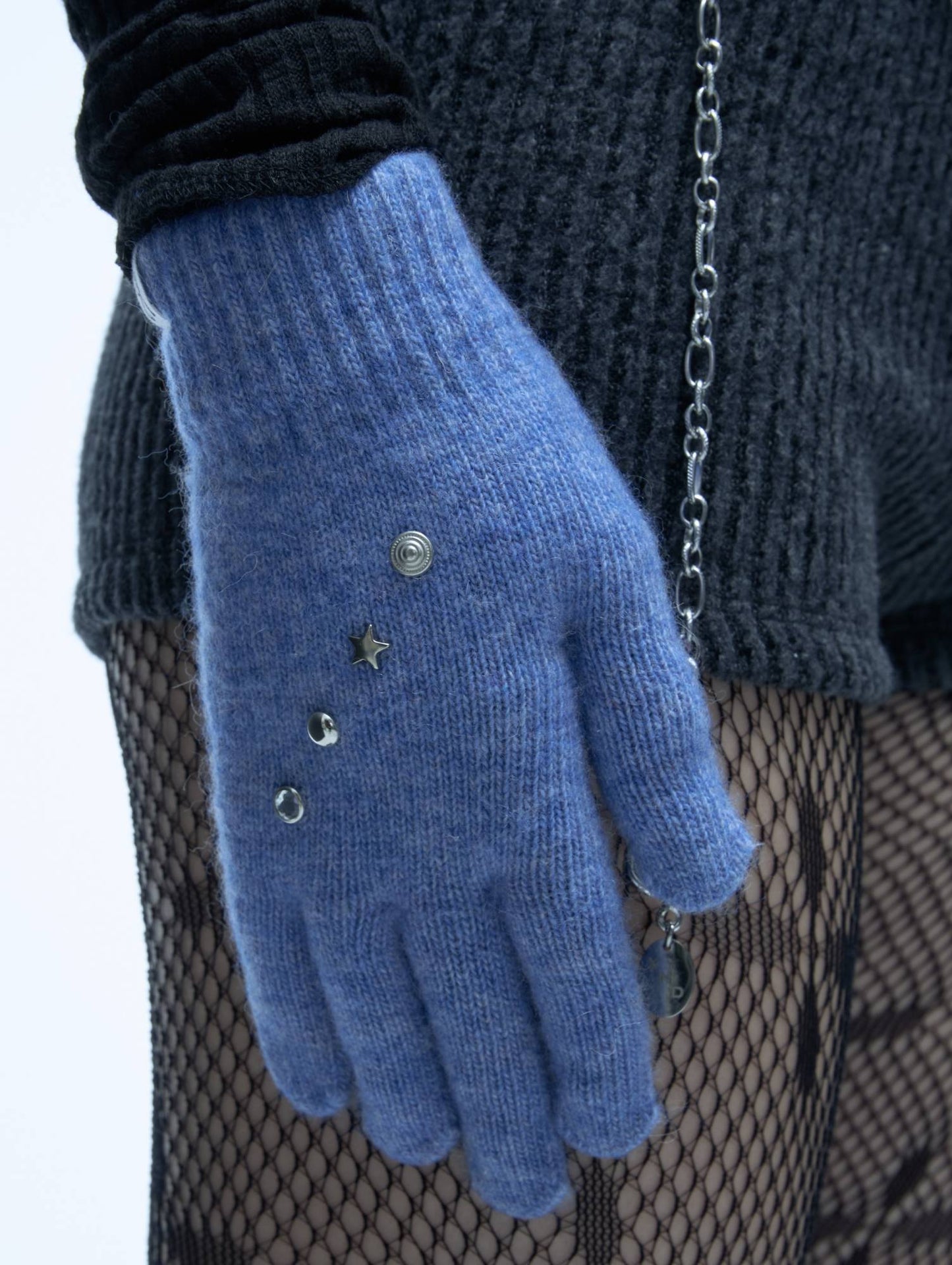 EDDY STUD GLOVES_BLUE