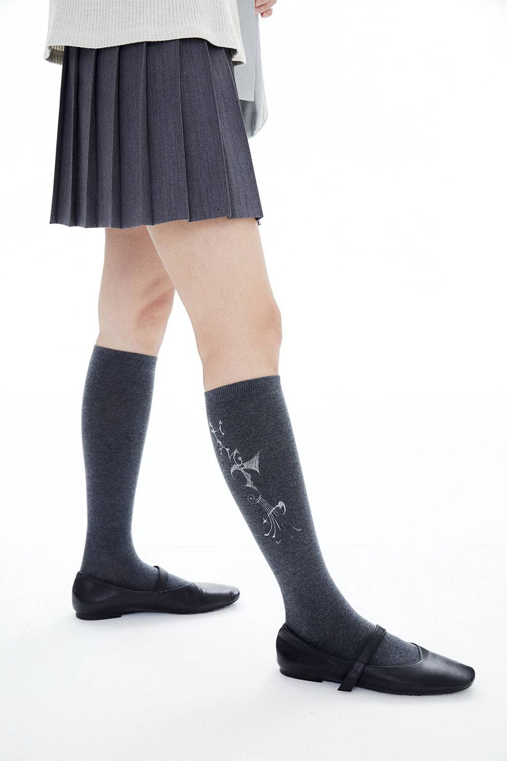 HLMN & HARP KNEE SOCKS / GRAY