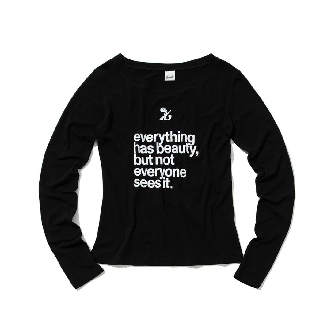 BEAUTY symbol long-sleeved T-Shirt (BLACK) - KRUCHI 크루치 - CAVA LIFE