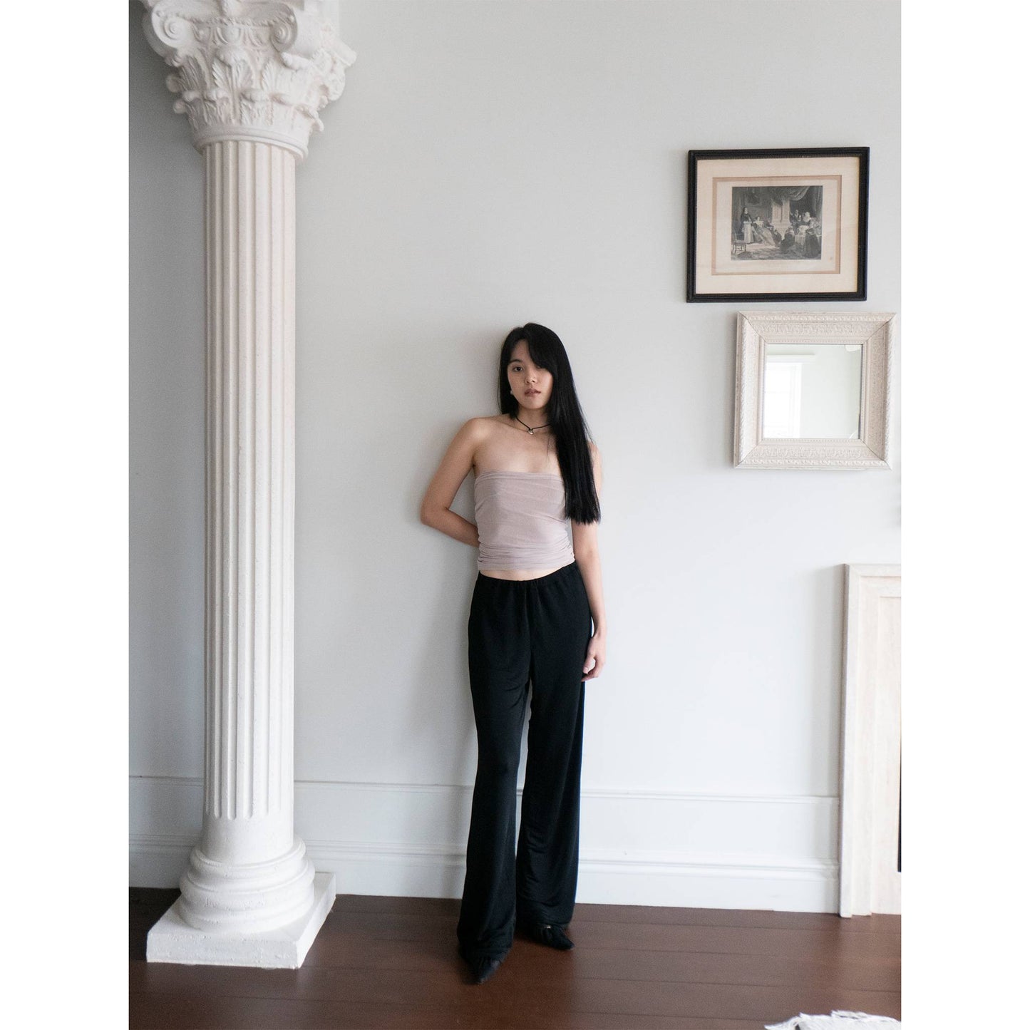 Modern Silk Pants - Black - PersonalLanguage 퍼스널랭귀지 - CAVA LIFE