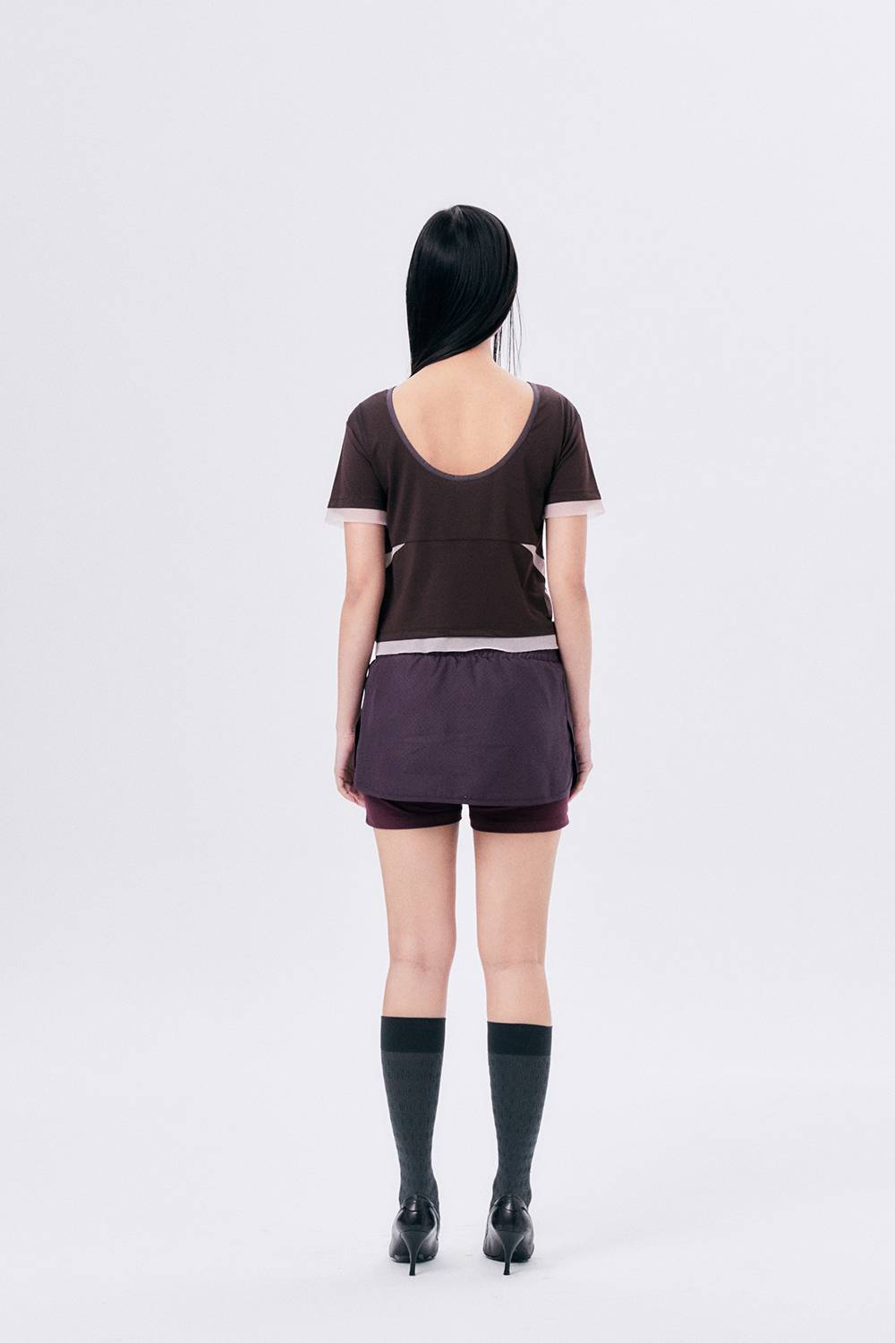 MICRO MESH SKIRT PANTS / PURPLE - HALOMINIUM  할로미늄 - CAVA LIFE