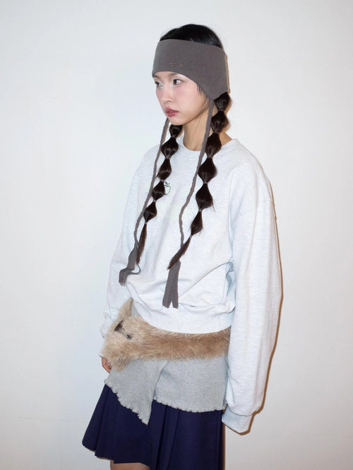 TOGGLE FUR BELT (BEIGE)