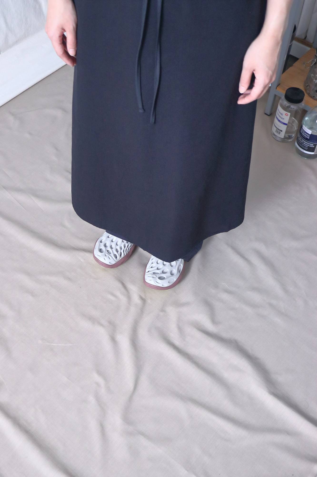 Wraparound Apron H in Black