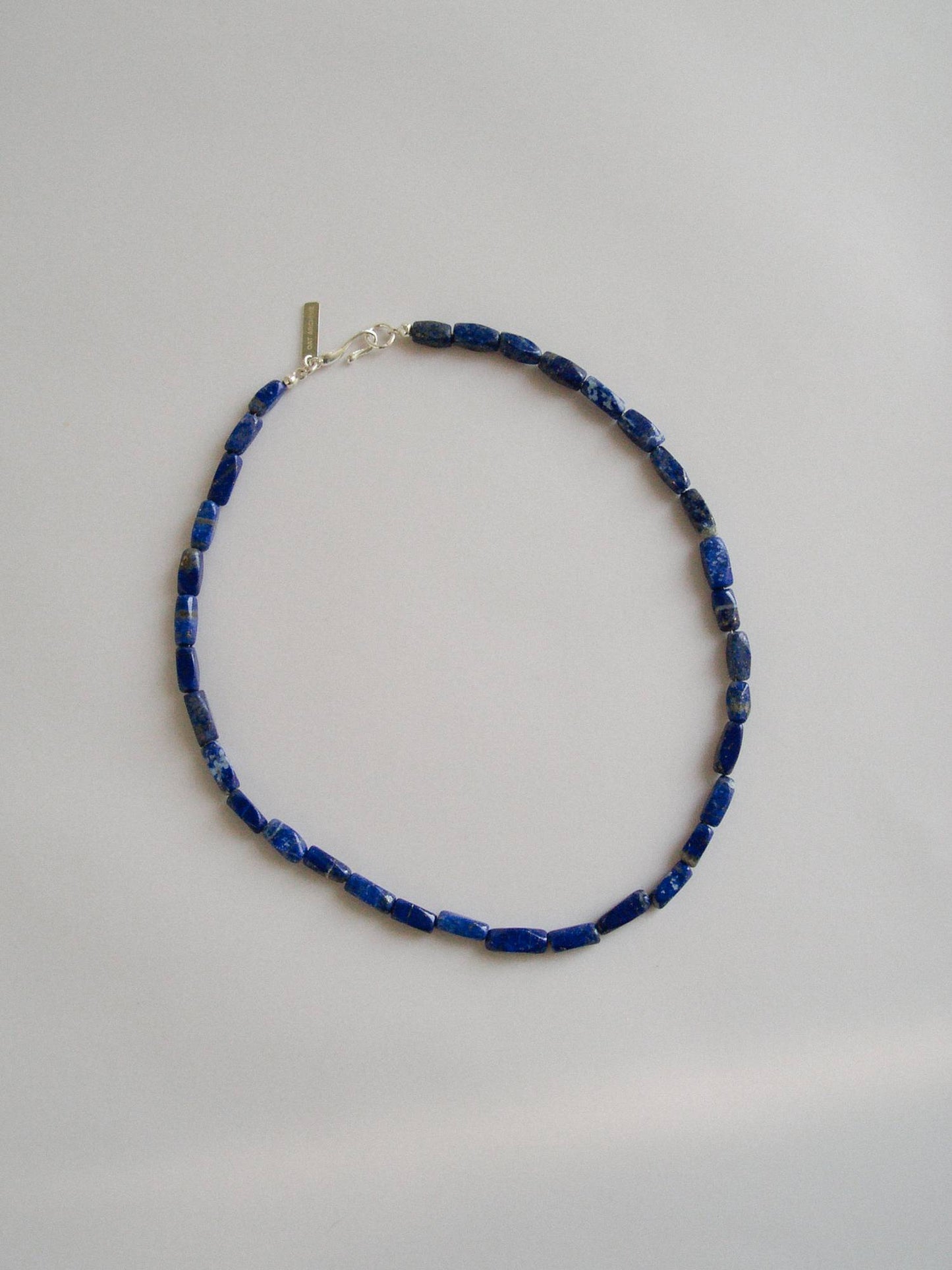 Rough cut lapis necklace