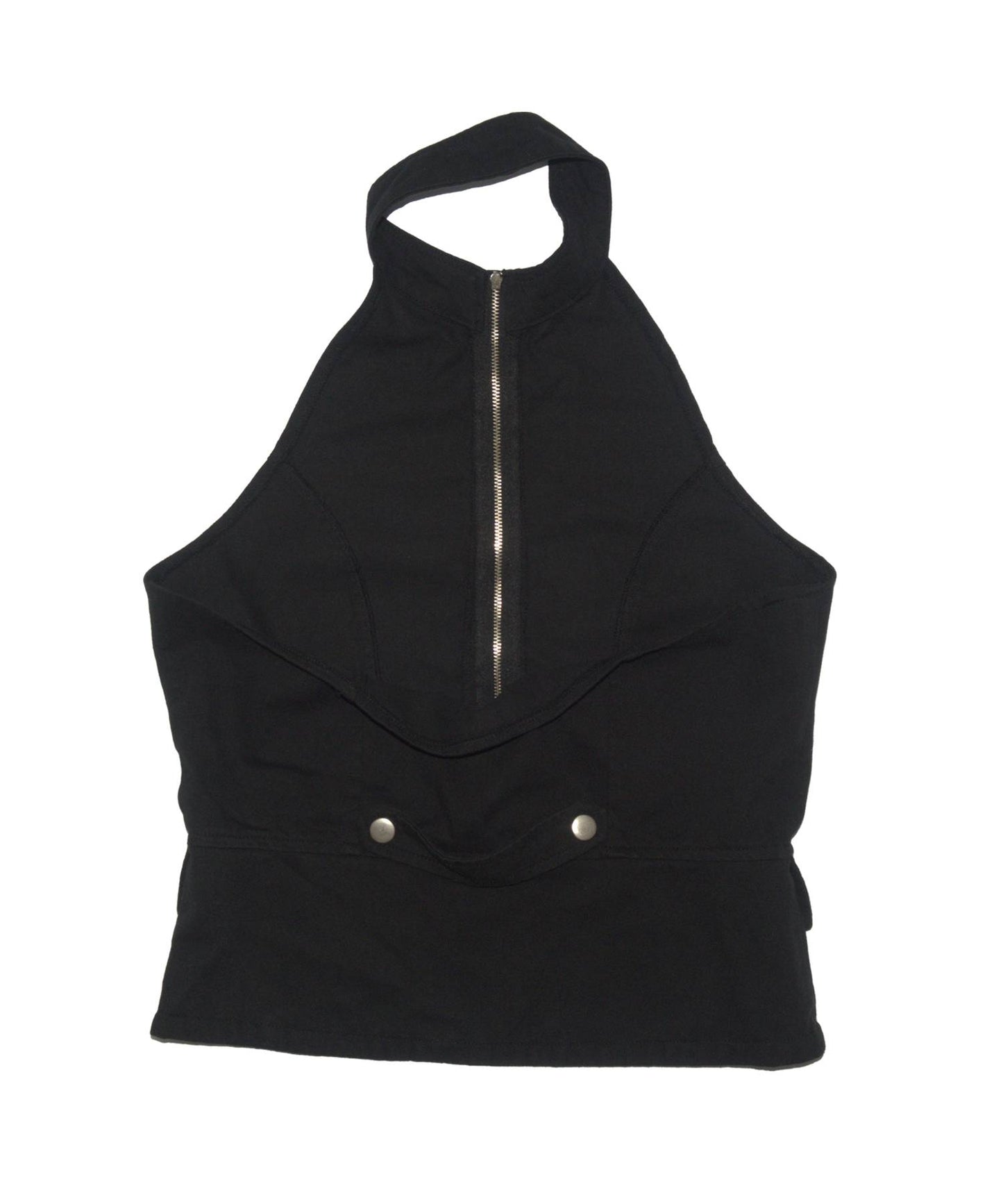 Halter Waistcoat Top BLACK