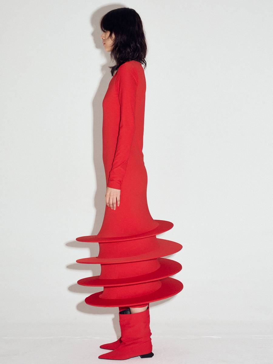 Typhoon dress in Red