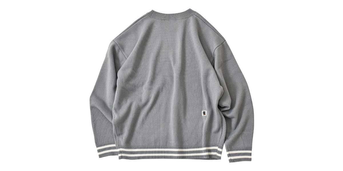 SMILING EYES KNIT SWEATER (GREY)