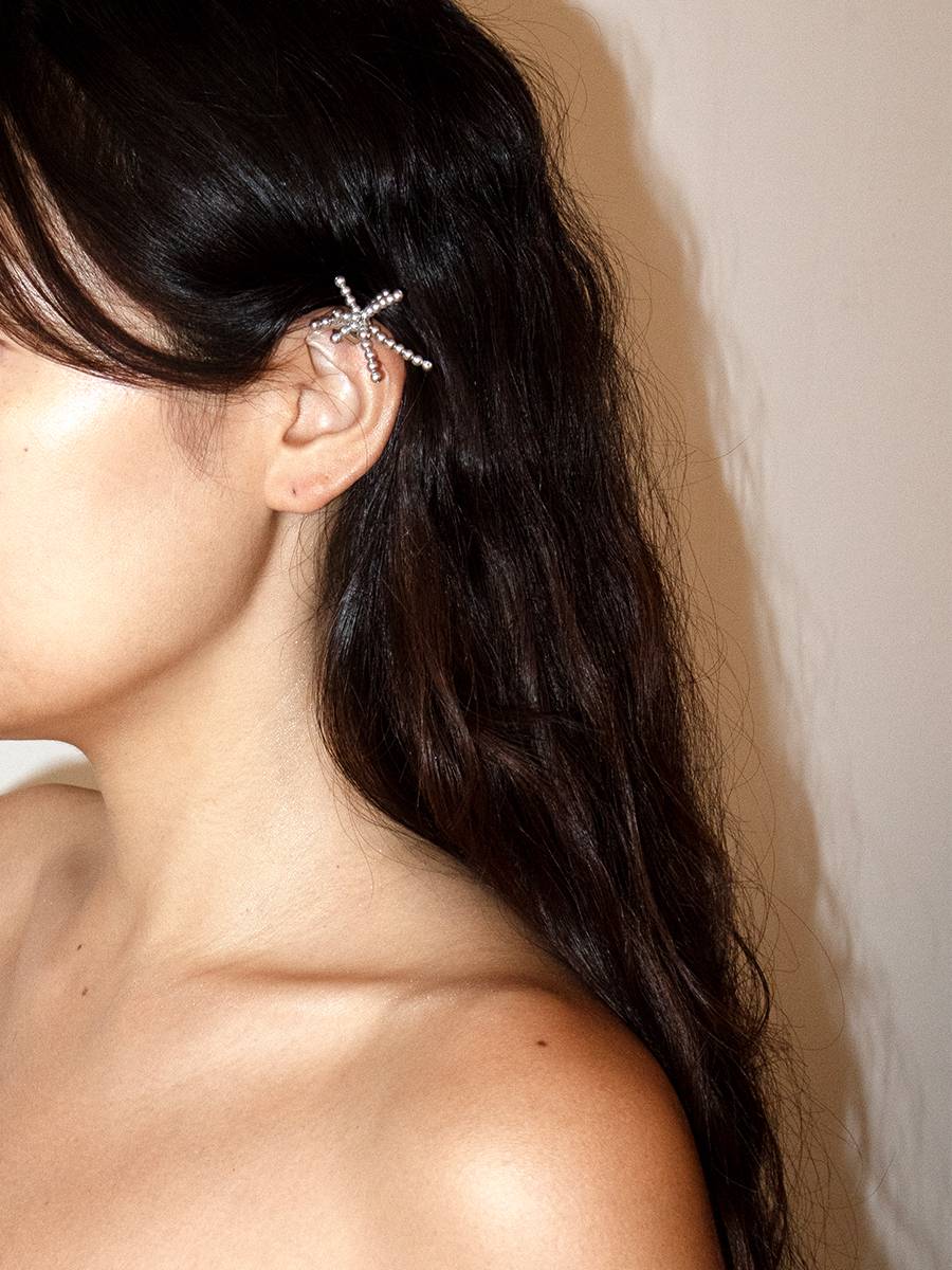 Signature silver motif Earcuff│시그니처 실버 모티브 이어커프