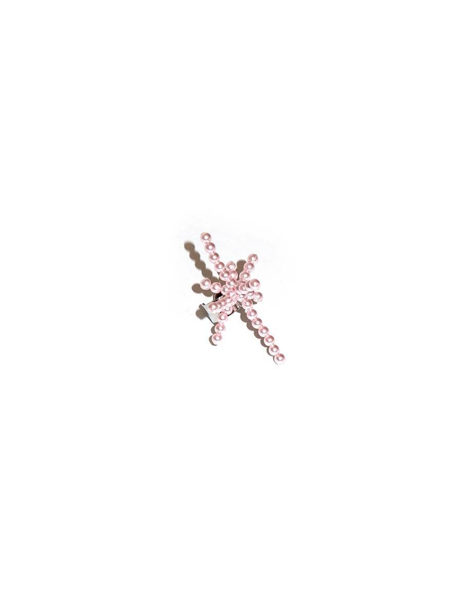 닝닝 착용 Signature pale pink motif Earcuff│시그니처 페일 핑크 모티브 이어커프