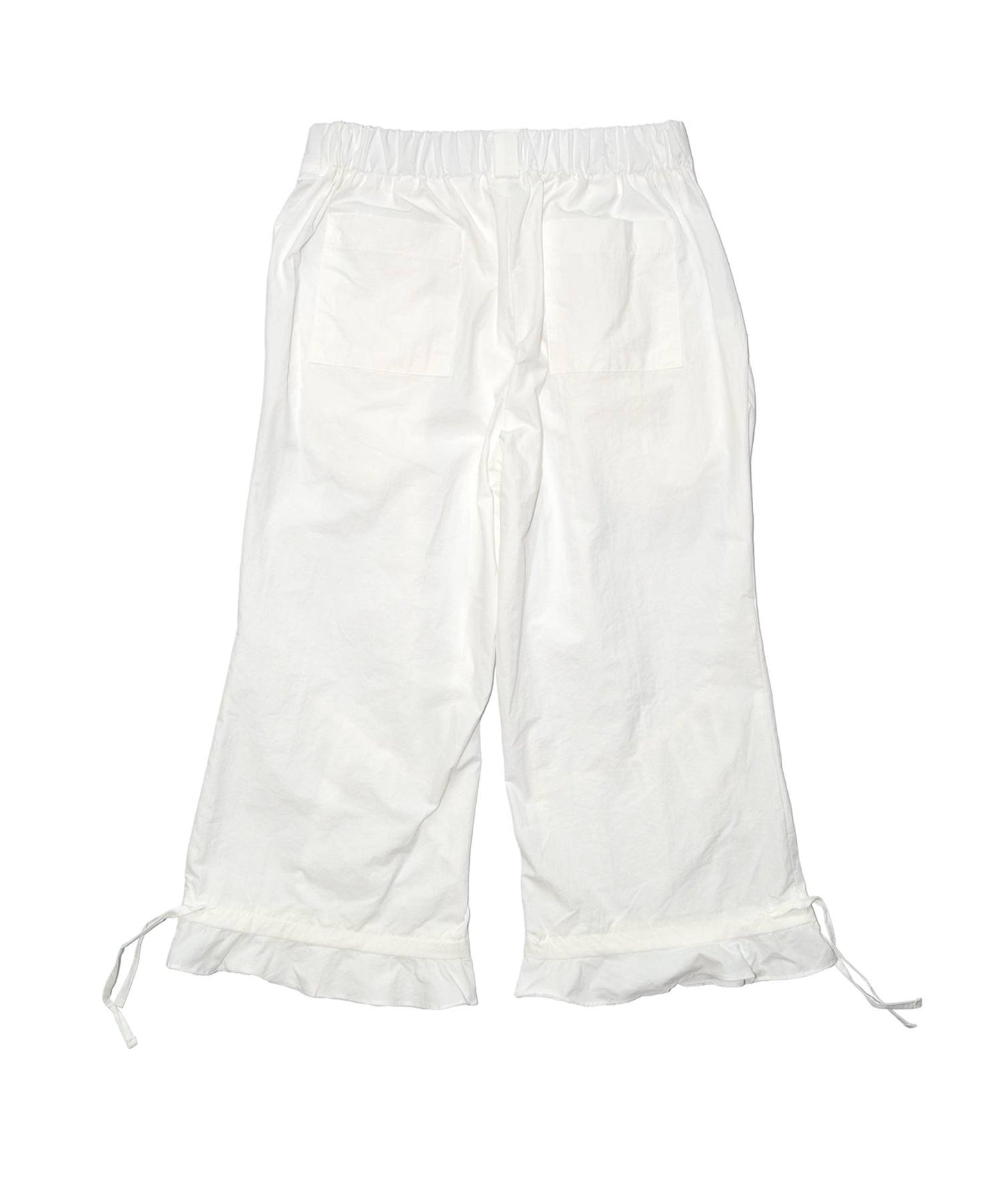 Capri Nylon Shirring Pants IVORY