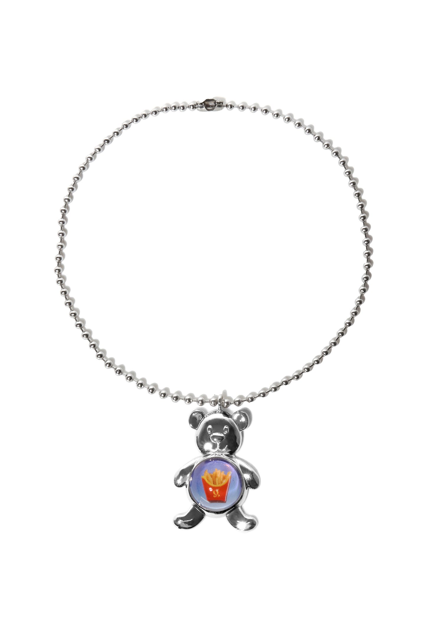 TEDDY ATE FRIES YESTERDAY NECKLACE - HUGGINGOAT 허깅고트 - CAVA LIFE