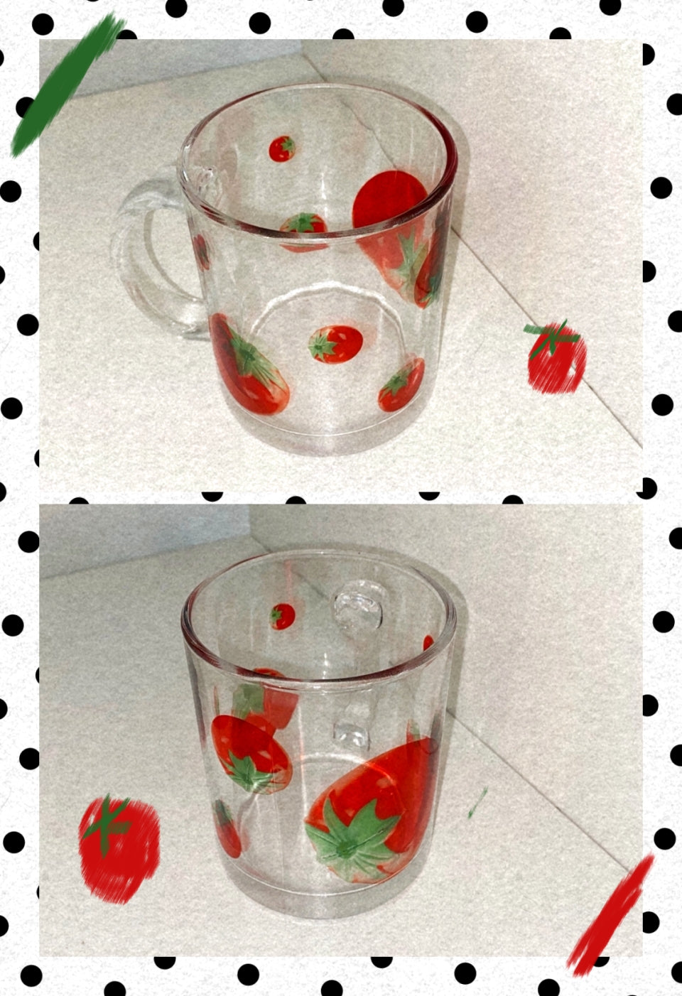 Toy tomato glass mug (gloss) - you like what 유라이크왓 - CAVA LIFE